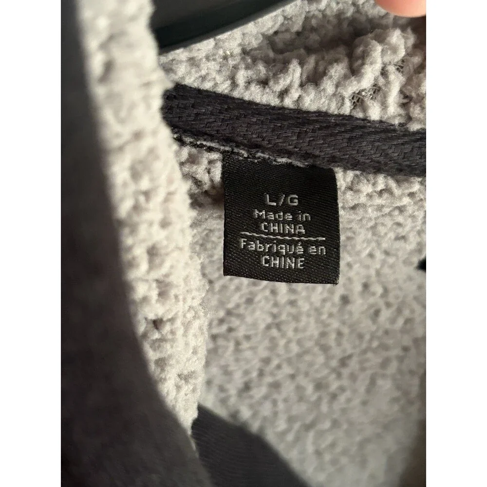 Buffalo David Bitton Jacket Mens Large Black Full Zip Up Hoodie Sherpa Lined - Picture 5 of 5